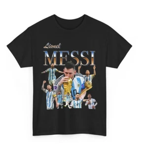 New T-Shirt Lionel Messi Vintage Graphic T-Shirt, Retro Football Tee . - Picture 1 of 4