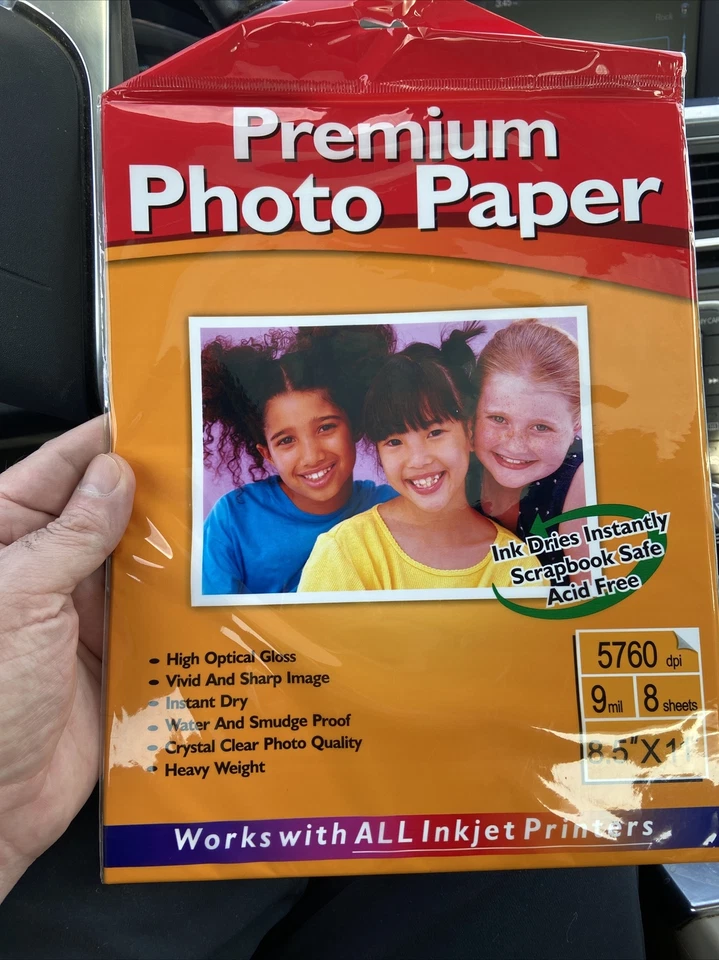 Papel Fotográfico Premium Alto Brillo Óptico 8 Hojas 8.5x11" Pulgadas:NUEVO: ENVÍO RÁPIDO Foto 1 de 1