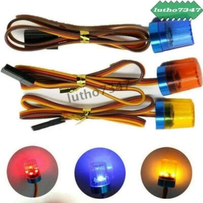 RC LED Warnleuchte Rundumleuchte Rundumlicht Lampe 5 LED Aluhalterung RC Auto - Bild 1 von 4