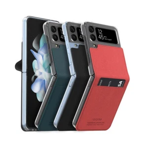 Samsung Galaxy Z FLIP 4 Funda de bisagra de cuero hecha a mano Araree Korea Mustang - Imagen 1 de 12