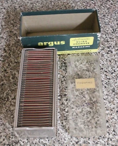 Vtg Slide Picture Lot w/ Metal Slide Magazine England - Picture 1 of 3
