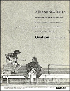 Guitarra Bon Jovi Richie Sambora & Al DiMeola Ovation 1992 Asbury Park NJ impresión de anuncio - Imagen 1 de 3
