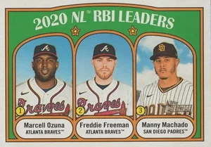 2020 NL RBI Leaders 2021 Topps Heritage #87 Freeman Ozuna Machado {Box 22 D1} - Picture 1 of 4