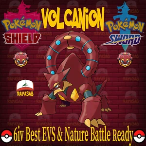 Pokemon Sword & Shield ⚡Volcanion⚡ Mythica 6IV Best EVs & Nature Battle Ready - Picture 1 of 7