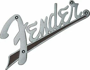 NEW Plaque Ampli LOGO FENDER '63 Flat Métal - 0994092000 brown metal - - Imagen 1 de 2