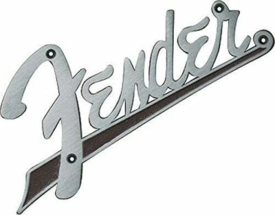 New Amplifier Plate Fender '63 Flat Metal Logo - 0994092000 Brown Metal - Image 1 of 2