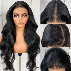 HD 13x6 Synthetic Lace Front Wig Pre-Plucked, 26inch Body Wave Lace Frontal W... - Picture 1 of 6