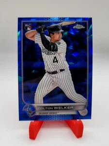 2022 Topps Chrome SAPPHIRE Colton Welker RC #480 Colorado Rockies - Picture 1 of 2