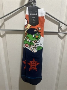 Men's STANCE Casual Houston Astros Crew Length Socks Size L 9-13 NEW Orbit - Picture 1 of 2