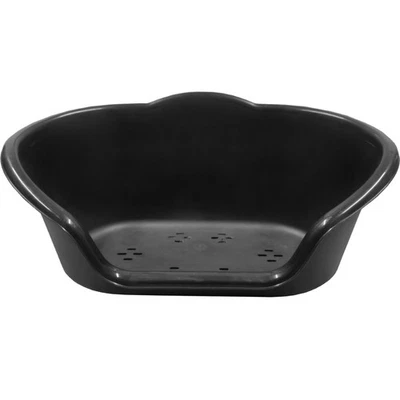 LARGE PLASTIC BLACK DOG / CAT / PET BED, BASKET - HEAVY DUTY, MADE IN UK - image 1 of 4