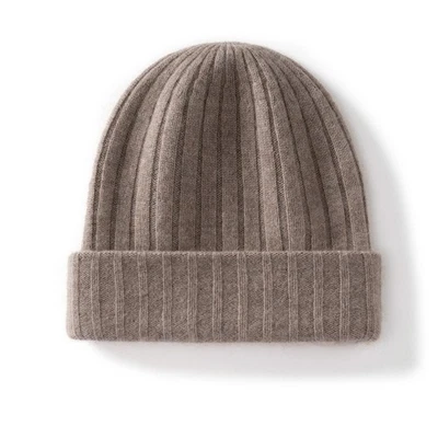 Gorra de esquí de dos capas gruesa de color liso a rayas para exteriores con protección para los oídos Foto 1 de 4