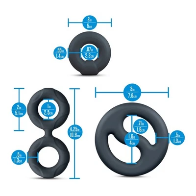 Eden 3 изделия силиконовый кок кольцо и мяч растяжитель комплект, супер эластичный, черный - Изображение 1 из 4