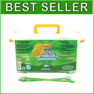 Eco-Friendly Dual-Head Dog & Cat Toothbrush - 100 Count for Pet Dental Hygiene - Picture 1 of 8