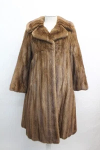 EXCELENTE CHAQUETA ABRIGO DE PIEL DE VISÓN SALVAJE CANADIENSE MUJER TALLA 4 PEQUEÑA - Imagen 1 de 3