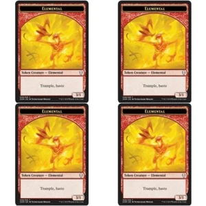 4 x ELEMENTAL TOKEN NM Dominaria mtg Red - Token Com - Picture 1 of 1
