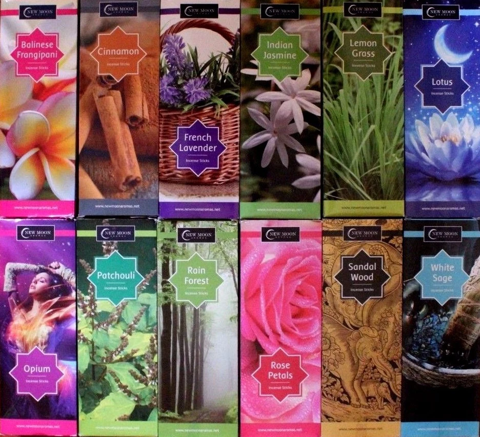 20 60 200 400 Sticks NEW MOON Scents Incense MIX Bulk Lot Pack Floral Garden HEX - Image 1 of 1