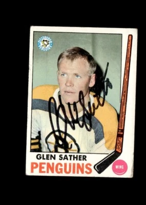 Glen Sather 1969-70 Topps Penguins authentic autographed card - Image 1 of 2