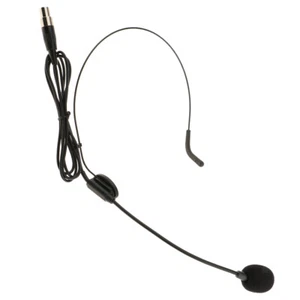 XLR 4Pin Condenser Headworn Headset Head-mounted Earhook Boom Mic Black - Picture 1 of 12