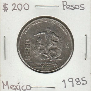 Mexico: $ 200 Pesos Copa Mundial de Futbol Mexico "86" 1985. - Picture 1 of 2