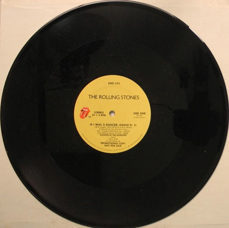 Rolling Stones Promo 12in If I Was A Dancer / Dance (Instr) on RS - Vg+ to VG - Image 1 of 1