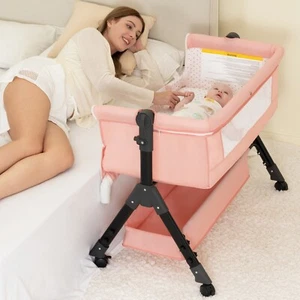 3 in 1 Baby Bassinet Bedside Sleeper for Baby,Bedside Cribs with Storage Basket - Picture 1 of 15