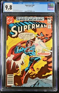 🔥 Superman: 348 CGC 9.8 NEWSSTAND Variant 1980 DC Comics - Picture 1 of 4
