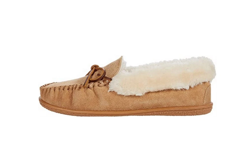 Zapatos Minnetonka para mujer cuello de campamento mocasín canela suela dura EE. UU. 6 M Foto 1 de 1