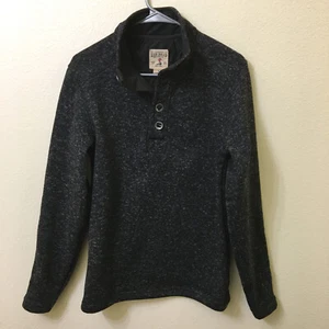 RedHead Henley Pullover Jacket Sweater Mens Size SMALL Gray Dark Mock Neck - Bild 1 von 12