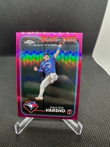 🔥⚾2024 TOPPS CHROME DAULTON VARSHO PINK PARALLEL TORONTO BLUE JAYS - Picture 1 of 2