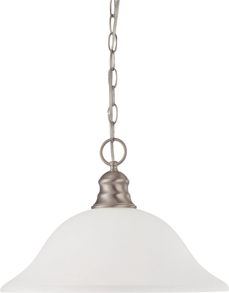 Nuvo Signature LED Brushed Nickel And Frosted Glass Pendant - Image 1 of 1