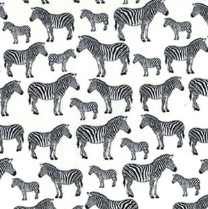 ZEBRA BLACK 100% Cotton Fabric, Sewing, Crafts, (CP0461 BLACK) - Picture 1 of 2