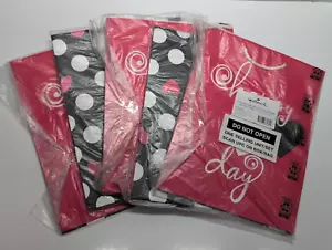 10 Stück Punze große Valentinstag Geschenktüten rot mit Herzen & schwarzen Punkten - Bild 1 von 11