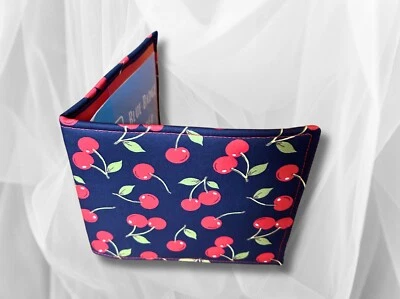 ONE THREAD BEYOND blue badge holder wallet hologram safe, Cherry, parking permit and timer holder