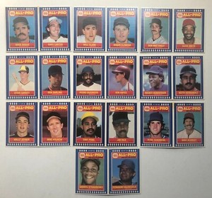 1987 Burger King 20 card baseball set  with tabs attached