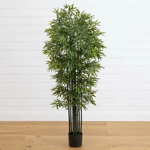 64" Green Bamboo Artificial Tree UV (Indoor/Outdoor) Home Decor. Retail $199 - Picture 1 of 4