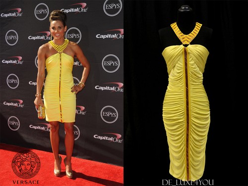 VERSACE Nuovo Abito Giallo Italiano 44 US 8