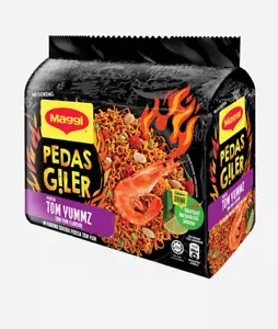 Maggi Extra Spicy Fried Noodles - Chicken/Tomyum/Seafood Flavor (5 packs x 76g) - Picture 1 of 8