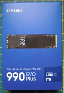 Samsung 990 EVO Plus, 1TB, PCIe 4.0 x4 / 5.0 x2, NVMe2.0 (up to 7150 MB/s), NVMe - Photo 1/1