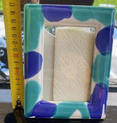 Gmundner Keramik - blau grün Wasserfall – Tisch-Bilderrahmen 17 x 14 cm - Bild 1 von 4