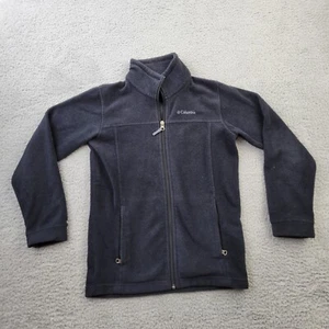 Columbia Fleece Jacket Boys Medium (10/12) Full Zip Pockets Long Slv Embroidery - Picture 1 of 9