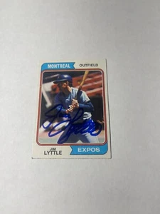 Montreal Expos JIM LYTTLE Signed Card - Picture 1 of 1