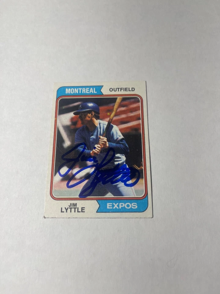 Montreal Expos JIM LYTTLE Signed Card - Image 1 of 1