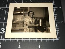 1940s Woman w/ COFFEE Pot Maker Housewife Kitchen Vintage Snapshot PHOTO