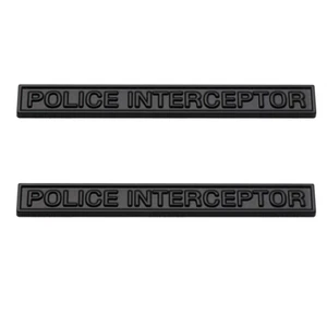 2x Emblema Guardabarros Lateral INTERCEPTOR_POLICE Negro para Explore Crown Victoria Taurus - Imagen 1 de 7