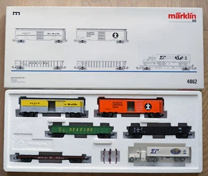 Juego de vagones de carga ONE MARKLIN 4862 HO H0 EE. UU. I, caja I de vagones EE. UU. - Imagen 1 de 3