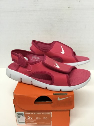 Nike Sunray Adjust 4 (GS PS) sandalo bambina #386520 600 rosa mai indossato "vintage"