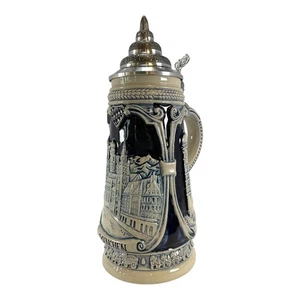 München München Kirchenportraits blaues Relief LE Deutscher Bierstein 0,5 L Neu - Bild 1 von 8