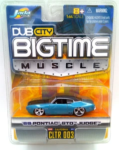 JADA Toys 2004 DUB CITY BIGTIME MUSCLE '69 PONTIAC GTO JUDGE -Blue - Picture 1 of 3