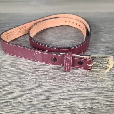 Cinturón Justin Slim Rojo Grano Cuero de Vaca - Para Mujer Talla 30 Hebilla de Latón 3054F 30SO Foto 1 de 4