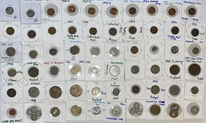 Riesige Münzsammlung antike amerikanische und ausländische Münzen Steuer/Tarif Token Lot #7 - Bild 1 von 24